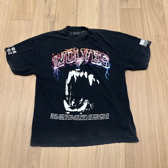 Darc Sport Men's Wolves Black Tee Size L - Picture 1 of 3